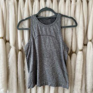 lululemon SWIFTLY TECH HIGH-NECK TANK TOP 2.0 *RACE LENGTH, Slate Grey, Sz 6